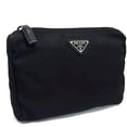 thumbnail image 1 of Pre-Owned PRADA Prada Triangle Pouch Bag 1NA011 Black Tessuto Nylon Women's Mark, 1 of 4