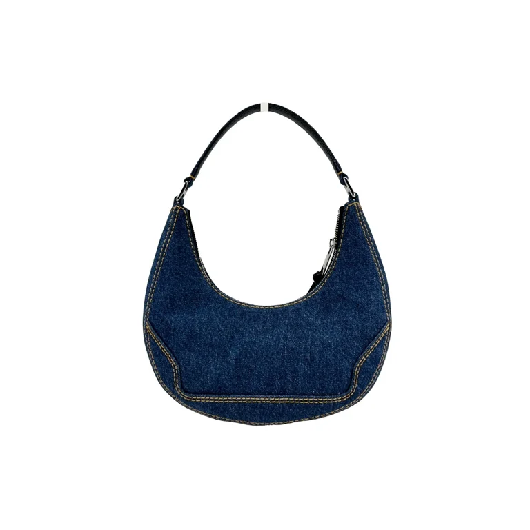 25年★Marc Jacobs Denim Shoulder Bag 4S5SMN089S02 Marc Jacobs Denim Cruiser Crescent Satchel Shoulder Bag