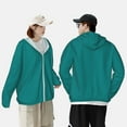 thumbnail image 6 of Fotbe Teal Men's Women's UPF 50+ Sun Protection Jacket Hooded Cooling Shirt with Pockets Hiking Outdoor Performance-3X-Large, 6 of 9