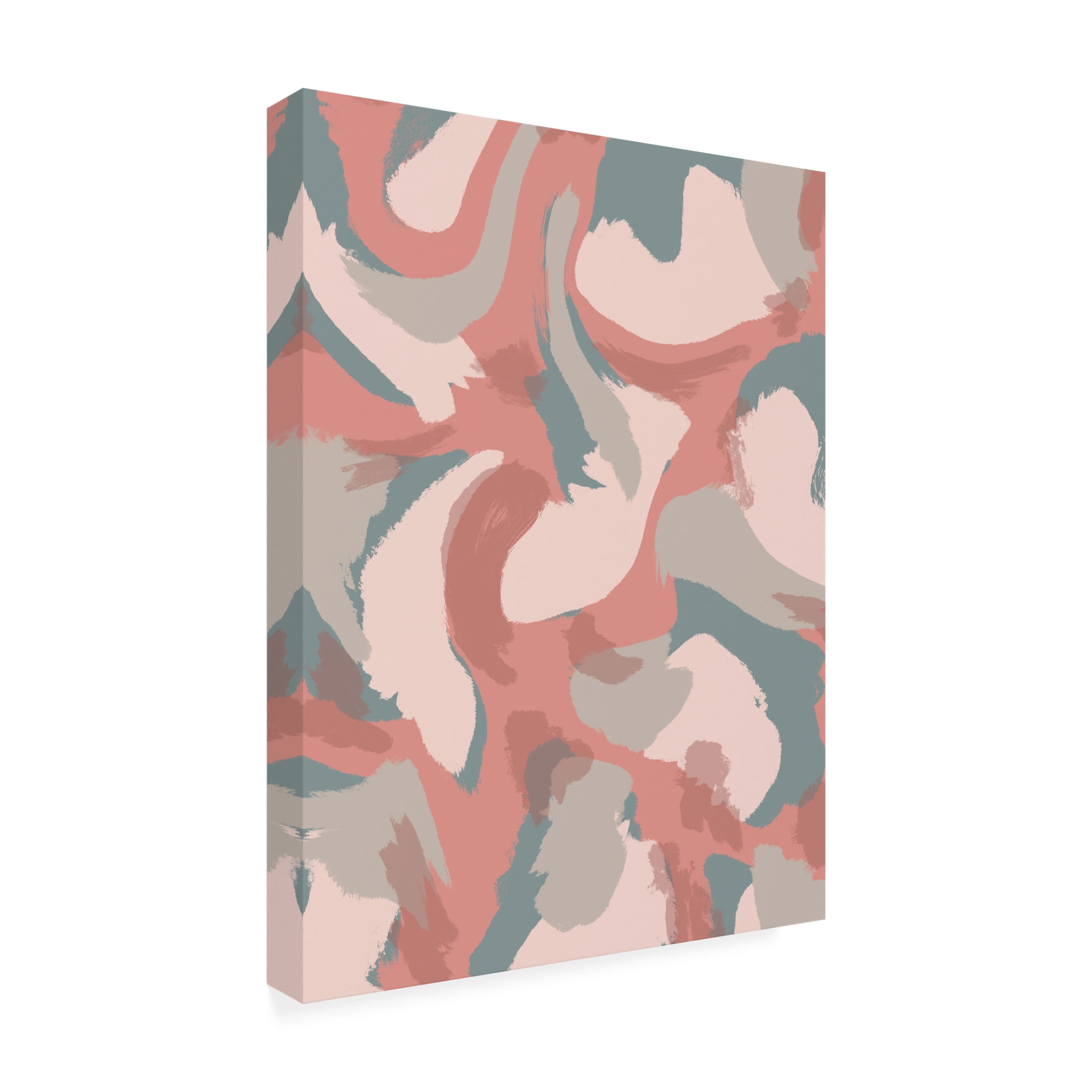 Canvas Wall Art - Treechild 'Pastel Big Strokes' Wall Art for Living Room, Bedroom, or Office D?cor by Trademark Fine Art - 18 x 24 Inches