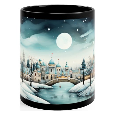 

11oz Black Mug Christmas Holiday City