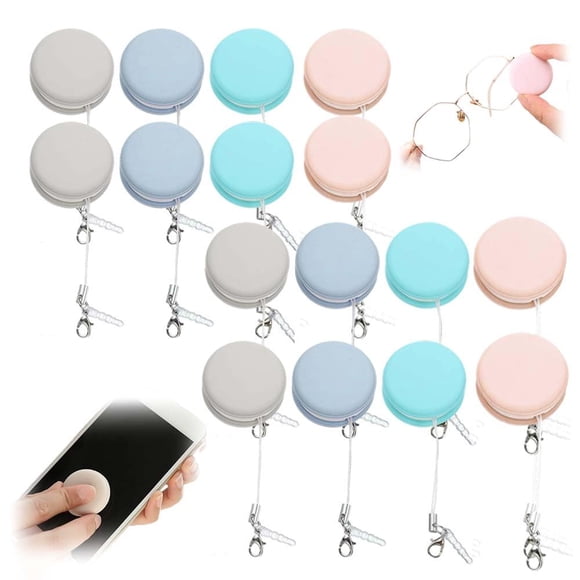 Limpiador de pantalla de teléfono Yilia Macaron, lavable, 16 unidades, mezcla de colores