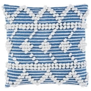 Wanda June Home Textured Zig Zag Pillow, 1 Piece, Blue, 18"x18" by Miranda Lambert