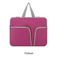 thumbnail image 4 of Laptop Sleeve Waterproof Computer Case Portable Bag Pocket Carrier Pouch Protector Reusable Compartments Business Storage Rose Red 15.6inch, 4 of 9