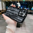 thumbnail image 3 of Water Ripple Pattern Glitter Case for iPhone 13 Pro Max, Luxury Electroplated Curly Wave Frame Bling Phone Case for iPhone 13 Pro Max, Soft TPU Protective case for Women Girls, Black, 3 of 13