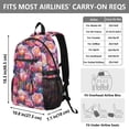 thumbnail image 3 of JIALIOU 14" Laptop Backpack Waterproof Airline Approved Stylish Casual Daypack for Travel Business College Work, Red Glass Rose, 3 of 8