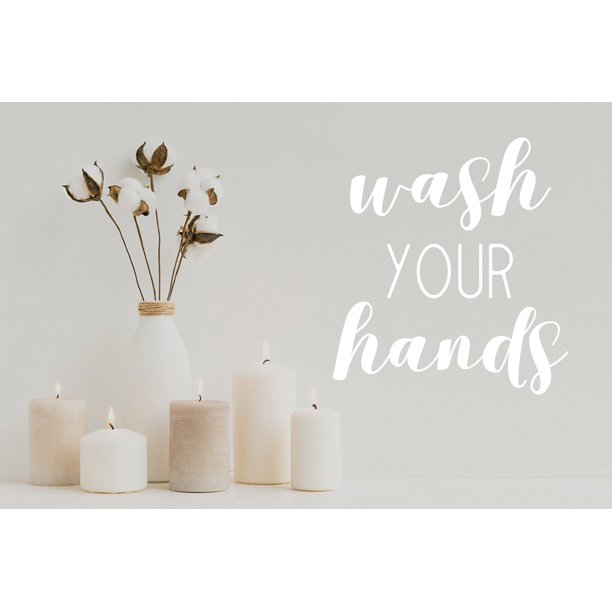 Wash Your Hands Bathroom Wall Decal