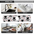 thumbnail image 6 of Dog Paw Cute Valentine 2PCS Faucet Absorbent Mat Kitchen Faucet Sink Splash Guard Microfiber Cloth Faucet Splash Catcher Water Absorbent Mat Behind Faucet, Faucet Mat for Kitchen Sink 30x5in, 6 of 7