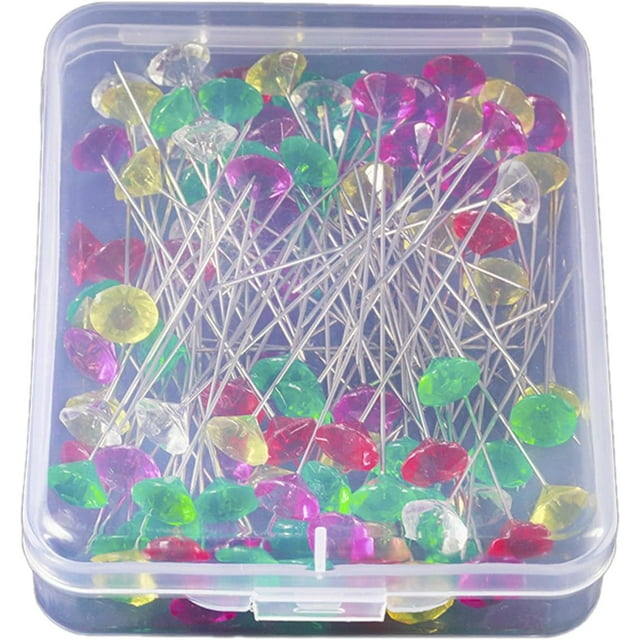 Yazoeia 50/100PCS Diamond-shaped Pin Quilting Positioning Pin Straight Head Pin for Wedding Decorations Jewelry Making CJC912-178195