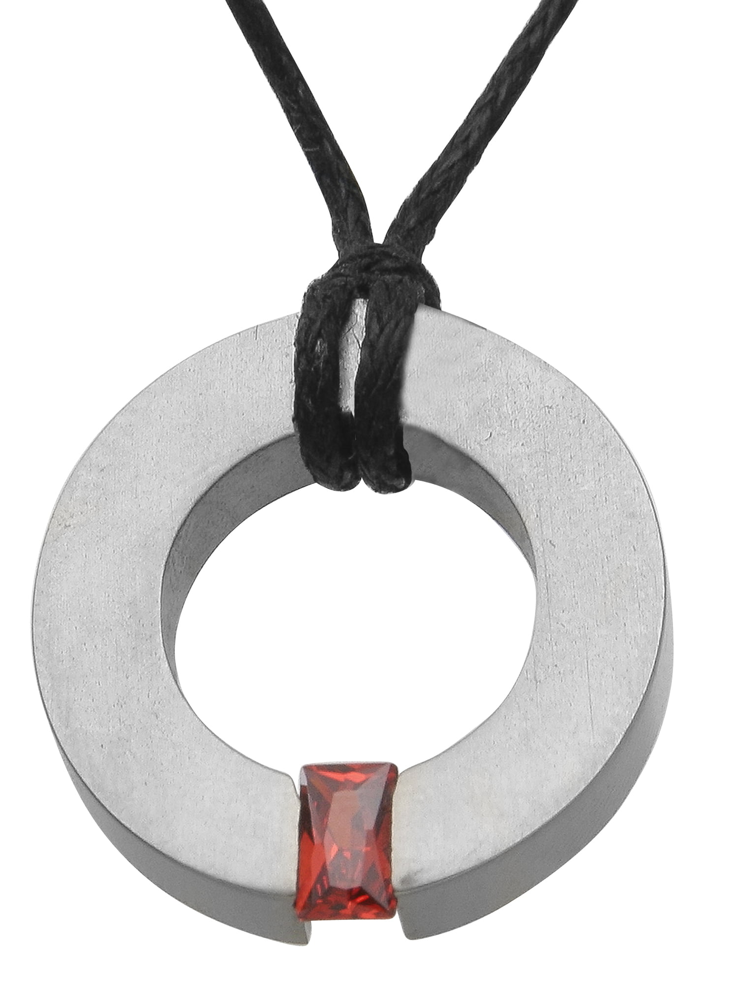 NEW Ion-D Ion Infused Titanium Necklace Z Coil Helix Red White Size Medium 19" 