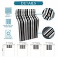 thumbnail image 6 of Black Line Striped Table Runner 72 Inches, Farmhouse Modern Geometric Stripes Bed Runner Dresser Scarves Tabletop for Indoor Outdoor Parties/Ceremony/Banquet, 16" x 72", 6 of 9