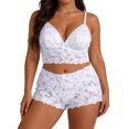 thumbnail image 2 of Pounoo Women's Loungewear Sets Sleeveless Top Elastic Waist Shorts Solid Two Piece Outfits Cozy Breathable Lightweight Sleepwear Gift, 2 of 9