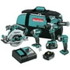 Makita XT452T 18V LXT Brushless Lithium-Ion Cordless 4-Piece Combo Kit (5 Ah)