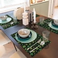 thumbnail image 6 of Linen Placemat With 18×12in Double Stitching Is Effectively Insulated And Foldable For Family Hotel Picnic Trips Green Four-Leaf Clover Four Pieces, 6 of 8
