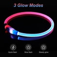 thumbnail image 3 of Collar LED para perros Dlitk, multicolor, recargable por USB, 70 cm, 3 of 6