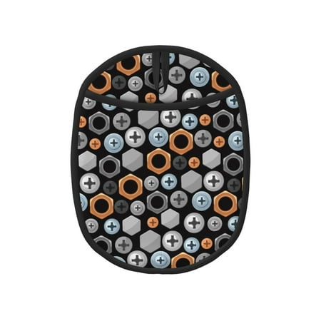 

Qekee Colorful Screws Pattern Silicone Pot Holders Oven Mitts Heat Resistant Hot Pads Non Slip Pot Holder Towel Cloth Interior Lining