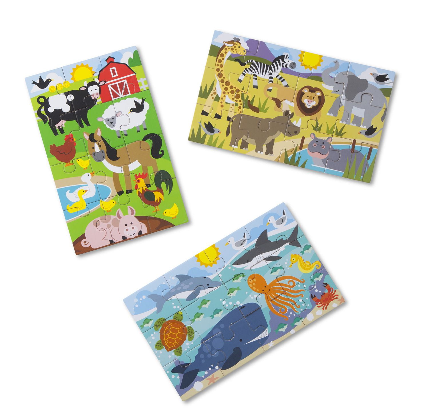 Melissa & Doug 4 Puzzle In Legno Per Bambini - Animali Domestici: Cane, Gatto, Pesce, Uccello - Gioco Educativo E Da Viaggio In Scatola Legno