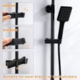 thumbnail image 3 of Hongchun Support de Douche à Main Remplaçable, Support de Douche Réglable en Métal, pour Douche à Main Ou Pommeau de Douche, Sans Perçage, Noir, 3 of 5