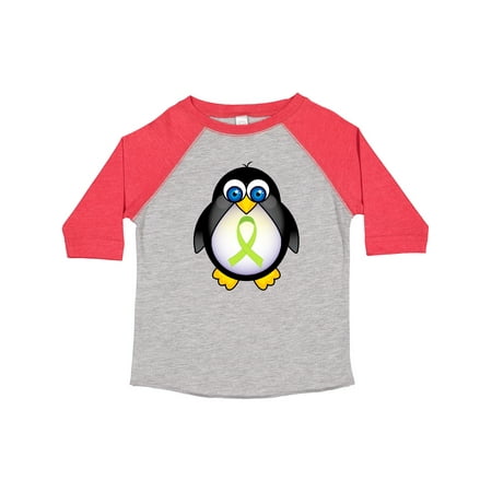 

Inktastic Lime Green Ribbon Awareness Penguin Gift Toddler Boy or Toddler Girl T-Shirt