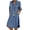 Light Blue, variant on utcoco casual loose women's long sleeve denim shirt dress