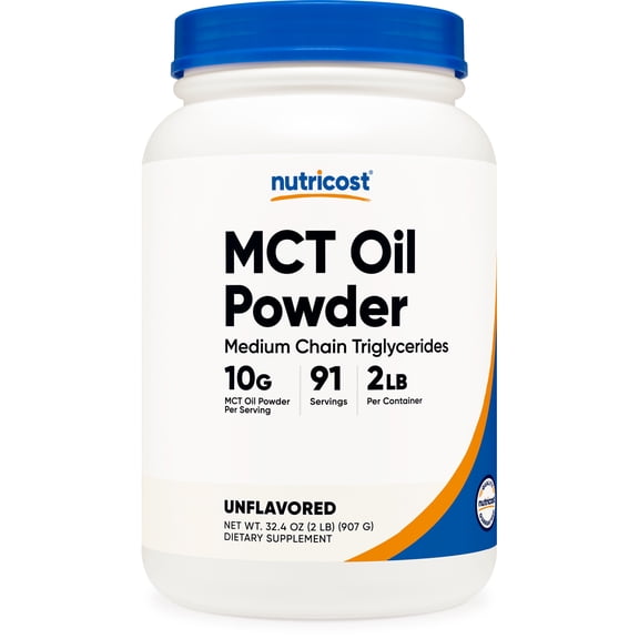 Nutricost MCT Oil Powder 2LBS (32oz) - Zero Net Carbs Supplement