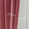 thumbnail image 5 of Topfinel Dusty Rose Velvet Blackout Curtains 96 Inches Long, 100% Blackout Drape with Hooks Insulated Back Tab Curtains for Living Room Bedroom，Set of 2, 5 of 8