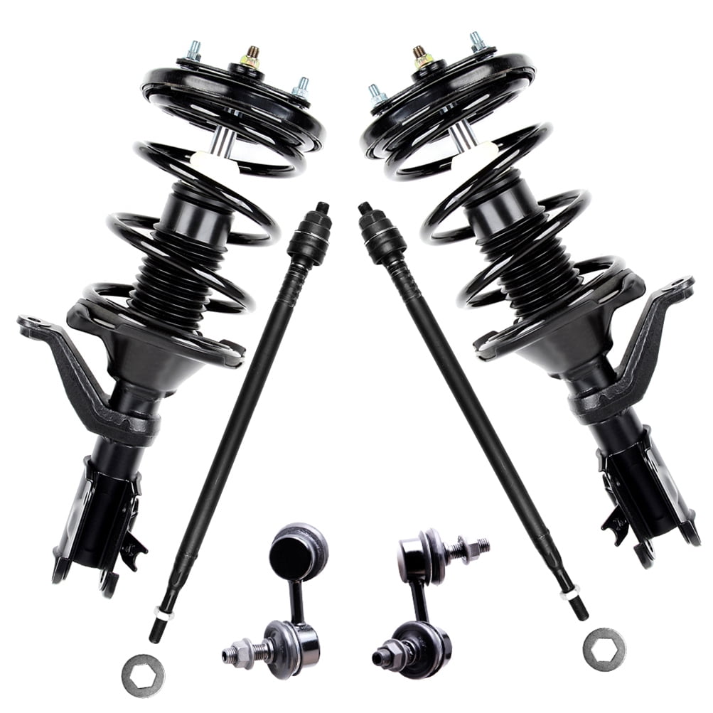 CCIYU Complete Struts Shock Absorbers Front Quick Complete Struts Stabilizer Bar Link Tie Rod End 2001-2003 for Acura EL 2001-2005 for Honda Civic 171433 171434 K90454 Quick Struts Assembly Struts