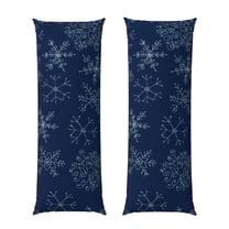 Naloa Snowflake Dark Blue Super Soft 20x60 Body Pillow Case,Long Side Hidden Zipper(PILLOWS ARE NOT INCLUDED)