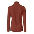 thumbnail image 3 of Lumtrix Women's Mock Turtle Neck Long Sleeve T Shirts Basic Lightweight Stretch Slim Fitted Tops Fall & Winter for Underwear Soft Casual Tops Coffee M, 3 of 5
