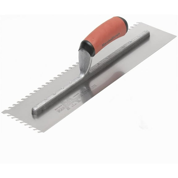 MARSHALLTOWN Notched Trowel LF1411SD - 1/4" 6mm Notch, Made in USA - 11" x 4.5" Blade