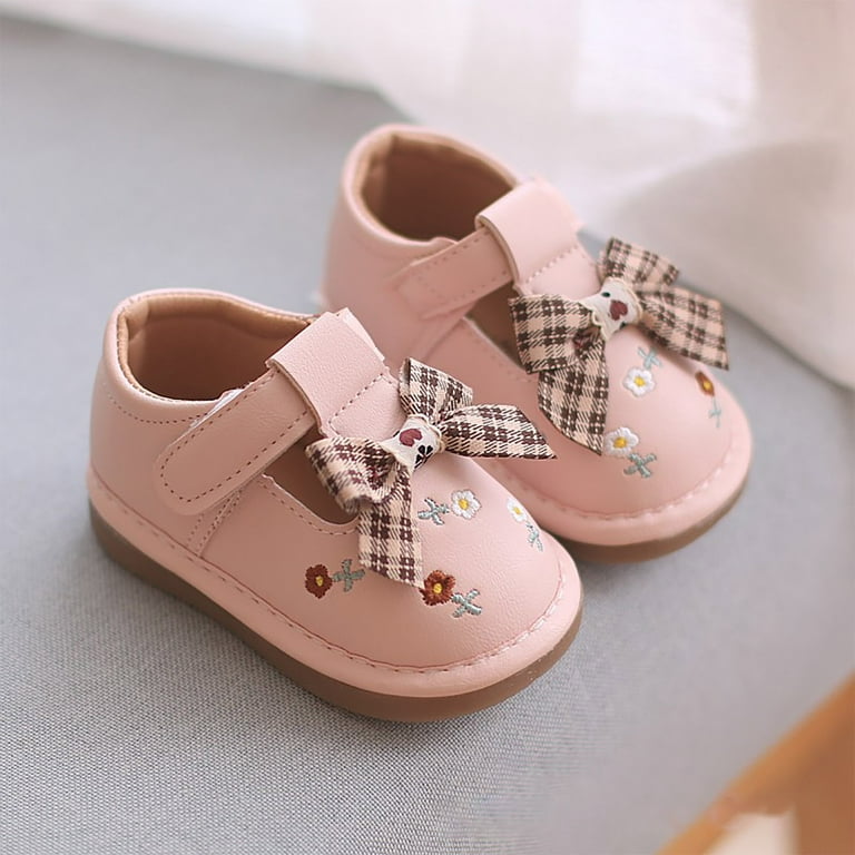 Uaswgudfs Infant Babys Squeaky Shoes PU Leather Walking Shoes Cute