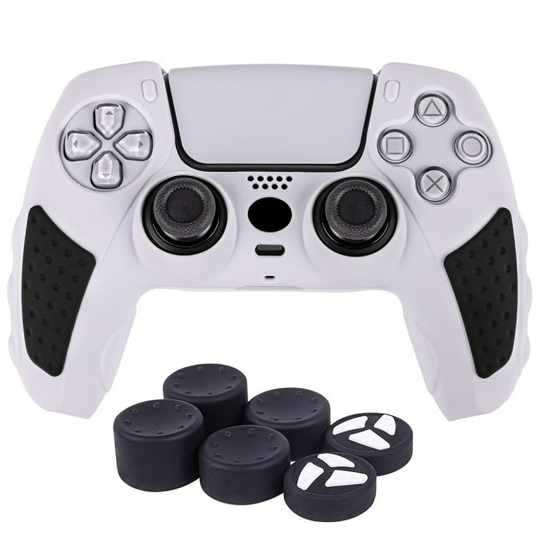 PS5 Controller Grip, Non Slip Comfort Silicone Skin Cover Protector Case  for Playstation 5 DualSense Controller with 6 Joysticks Caps 