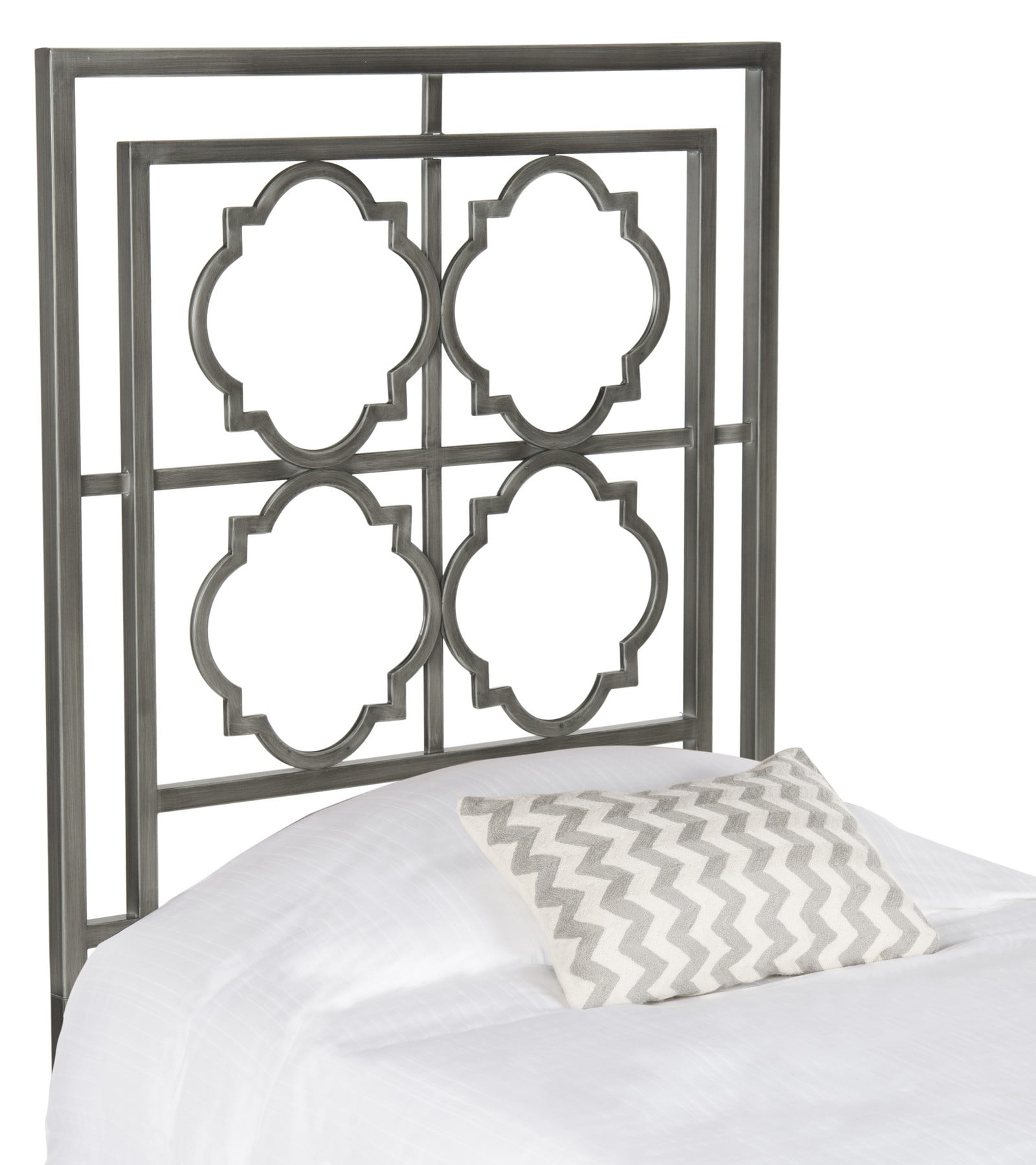 SAFAVIEH Silva Geometric Glam Metal Headboard, Twin, Antique Iron