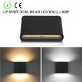 thumbnail image 1 of Injueey Lámpara de pared LED COB de 6W, aplique de pared de arriba y abajo, resistente al agua, IP65, blanco frío, CA 85-265V para pasillo, jardín, Iluminación y accesorios No.1 Injueey HA025698-01, 1 of 6