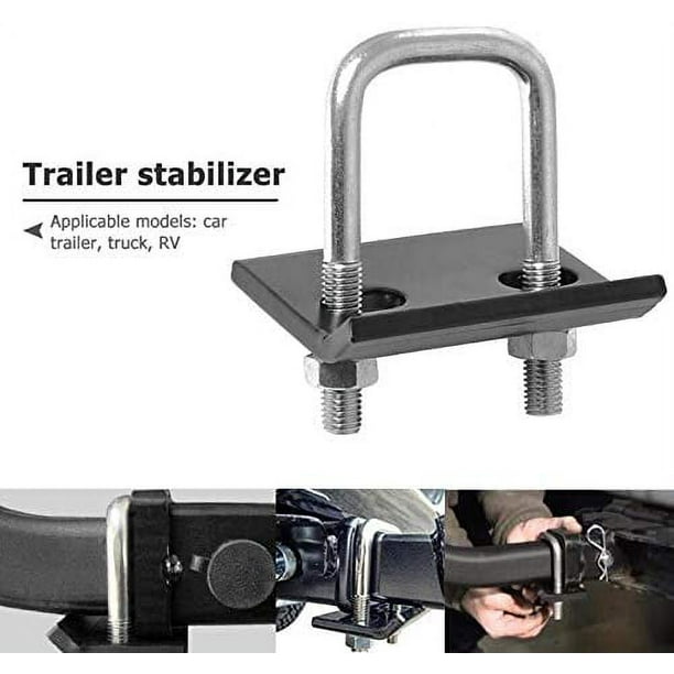 Tiliyhello Automotive Trailer Hitch Tightener, Anti-Rattle Stabilizer For 1.25 And 2 Hitches, Alloy, Heavy Duty U-Bolt, Anti Rust And Anti Rattle, E