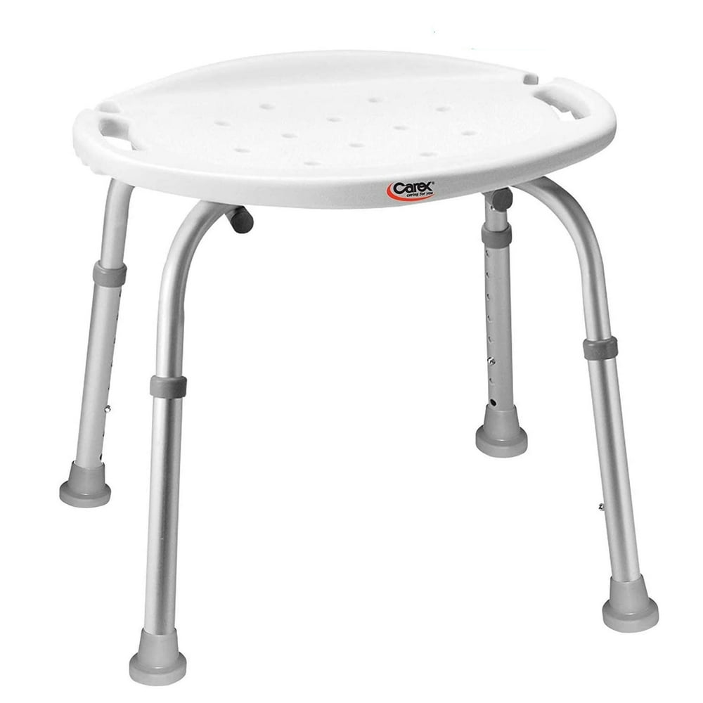 Carex Classics Adjustable Bath and Shower Seat, Shower Stool and Aluminum Bath Seat, Shower