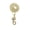 Gold-Tone, variant on Stone Stud Tilted Crown Number Micro Pendant with 2mm Rope Chain Necklace, #6/Silver-Tone/24"
