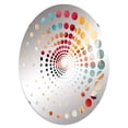 thumbnail image 2 of Designart "Geometric Mosaic Fusion" Geometric Spiral Dot Round Wall Mirror - Oval Printed Decorative Mirror - Multiple Color Options, 2 of 5