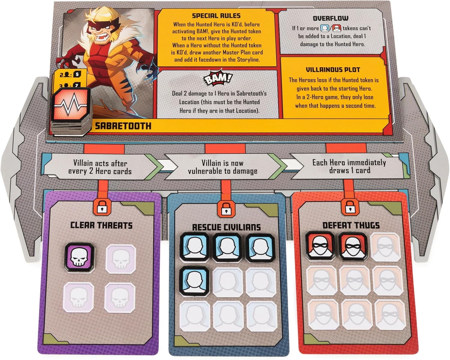 Spin Master Games Kids and Adults X-Men Marvel United Board Game