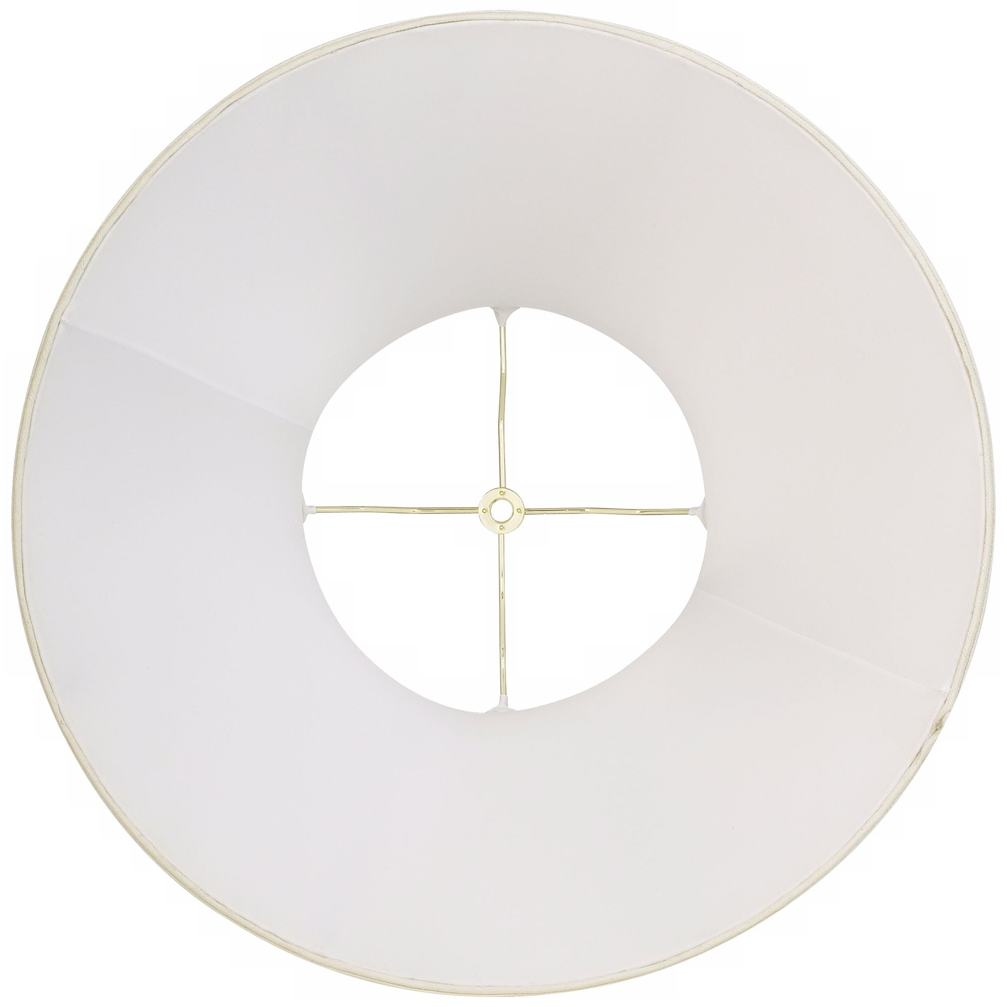 Imperial Shade Creme Large Bell Lamp Shade 9" Top x 18" Bottom x 13" Slant x 12.5" High (Spider) Replacement with Harp and Finial