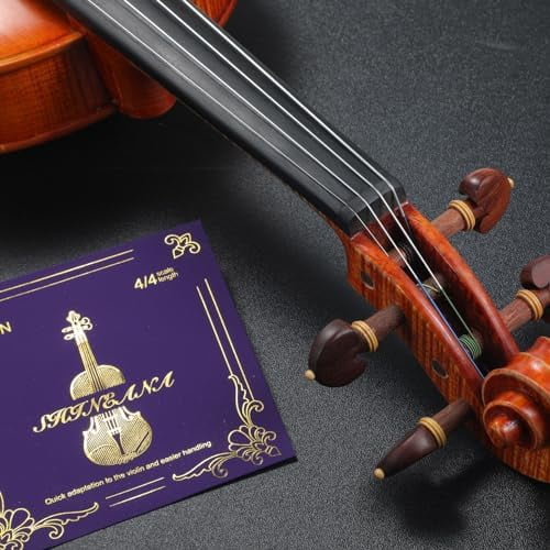 Violin Strings,Violin Strings 4/4 Full Set, Medium Tension - Solid Steel Core, Warm Tone, Economical and Durable – For All Levels