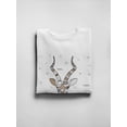 thumbnail image 3 of Pointillism Deer Head Sweatshirt Men -Image by Shutterstock, Male 4X-Large, 3 of 4