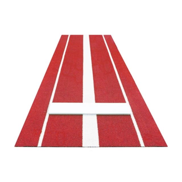 DYNWAVECA Softball Pitching Mat Softball Pitching Mound Equipment Softball Training Tool for Softball and Baseball Pitcher Home Garage Red 92x305cm