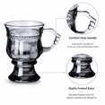 thumbnail image 6 of ABPETE Vintage Irish Coffee Mugs, 125 mL Glass Cups with Handle and Footed Base for Hot Chocolate, Tea and Coffee,Grey,4pcs, 6 of 8