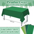 thumbnail image 2 of 12 Pcs Assorted Color Disposable Plastic Tablecloth Rectangle Table Cover Decorative Plastic Disposable Table Cloths for Theme Party Birthday Wedding Picnic Home (Green Series, 54 x 108 Inch), 2 of 7