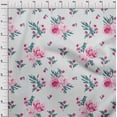 thumbnail image 3 of oneOone Georgette Viscose Fabric Stripe|Watercolor Leaves & Peony Floral Print Sewing Fabric BTY 42 Inch Wide, 3 of 4