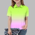 thumbnail image 2 of Piuwrlz T-Shirt Boy and Girls Solid Color Cotton Undershirt Short Sleeve Top Green Size 11-12Years, 2 of 8