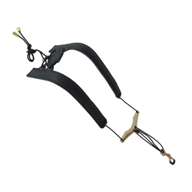Correa de arnés para saxofón profesional, ajustable, cómoda, suave y acolchada. Negro