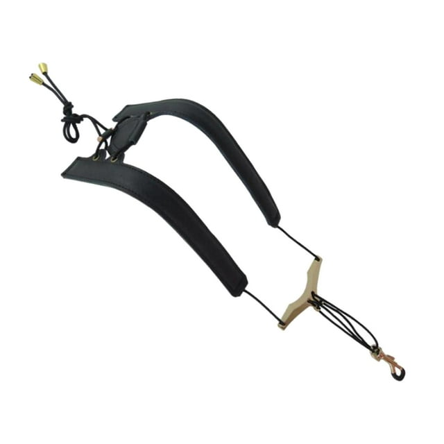 Tachiuwa Harnais de Saxon Sangle de Saxophone Réglable avec Boucle Métallique Protectrice Stable Douce Noire