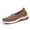 Brown, variant on Women Casual Shoes Mesh Sneakers Walking Shoes Summer Footwear Round Toe Slip On Breathable Style For All Daily Occasions ,Us Size:5.5